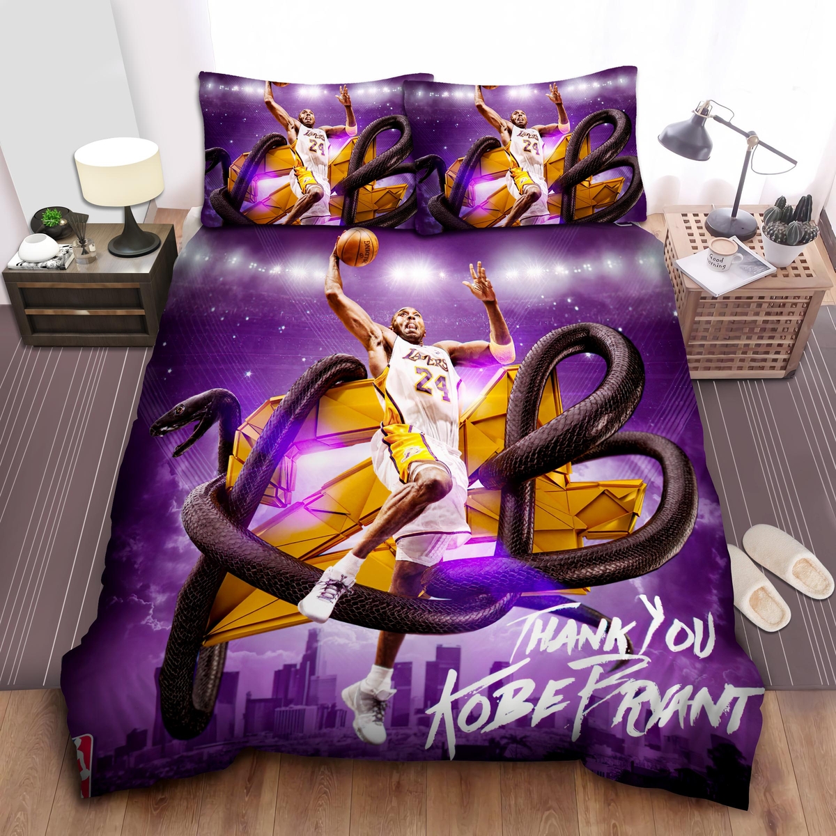 Thank You Kobe Bryant Bed Sheets Spread Duvet Cover Bedding Set - Unique Anime Apparel for Fans
