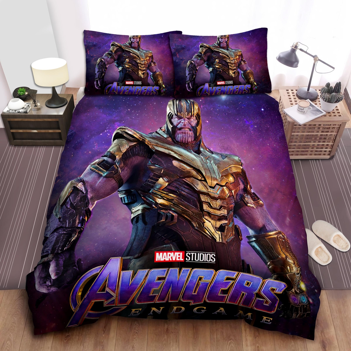 Thanos Endgame Bed Sheets Spread Duvet Cover Bedding Set - Unique Anime Apparel for Fans