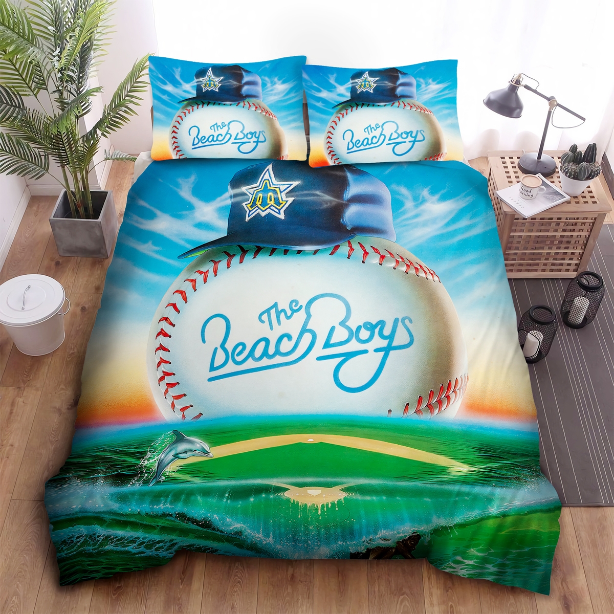 The Beach Boys Giant Baseball Bed Sheets Spread Duvet Cover Bedding Set - Unique Anime Apparel for Fans