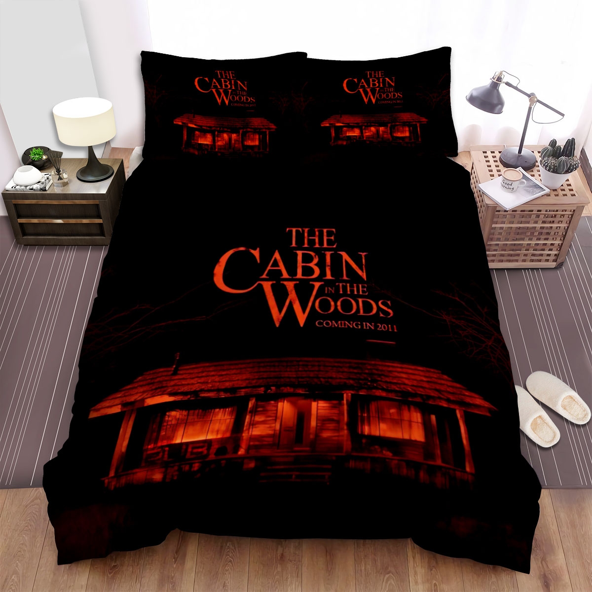 The Cabin In The Woods Coming 2011 Movie Poster Bed Sheets Spread Comforter Duvet Cover Bedding Set - Unique Anime Apparel for Fans