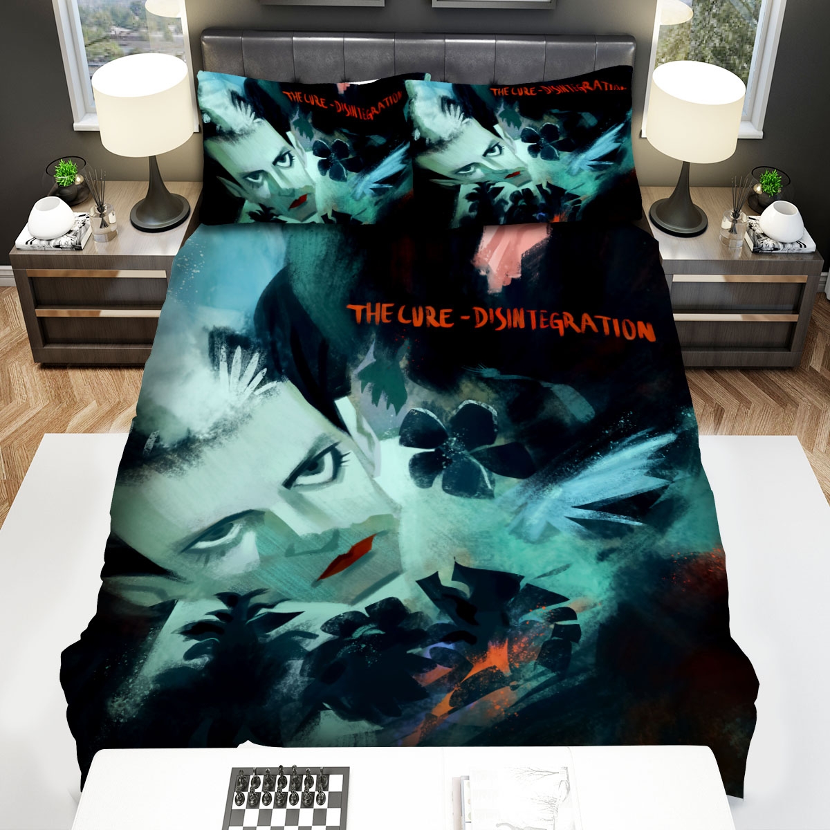 The Cure Disintegration Album Cover Art Bed Sheets Spread Duvet Cover Bedding Set - Unique Anime Apparel for Fans