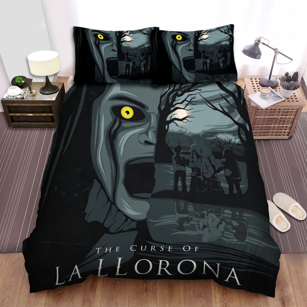 The Curse Of La Llorona (2019) Movie Illustration 3 Bed Sheets Spread Duvet Cover Bedding Set - Unique Anime Apparel for Fans