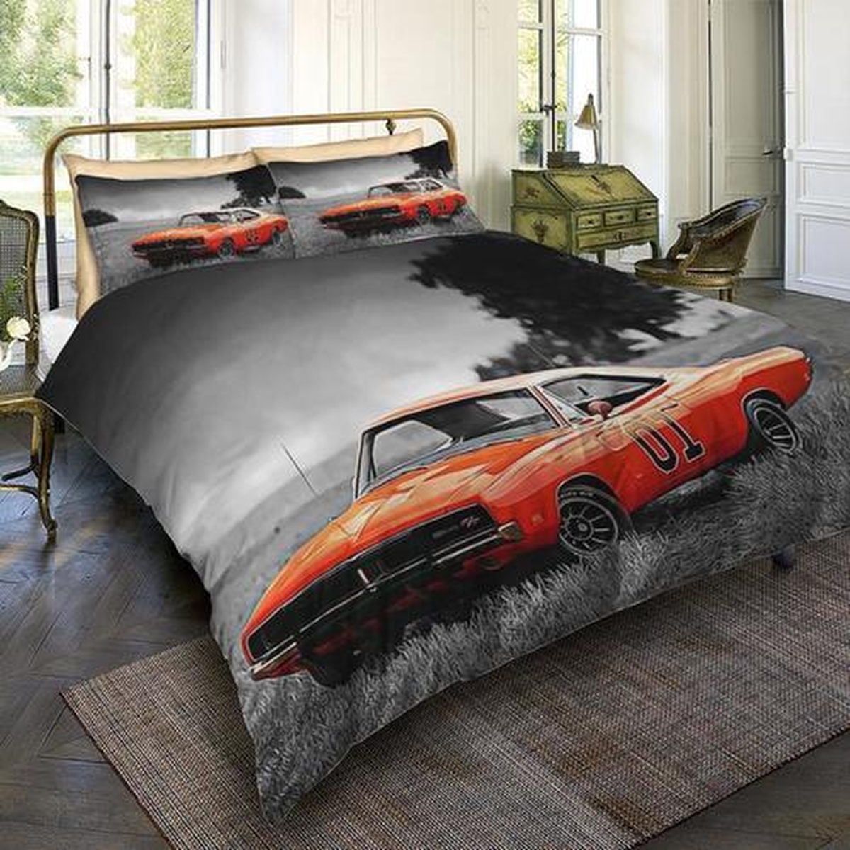 The Dukes Of Hazzard General Lee Dodge Charger 1 3d Duvet Cover Bedding Set - Unique Anime Apparel for Fans