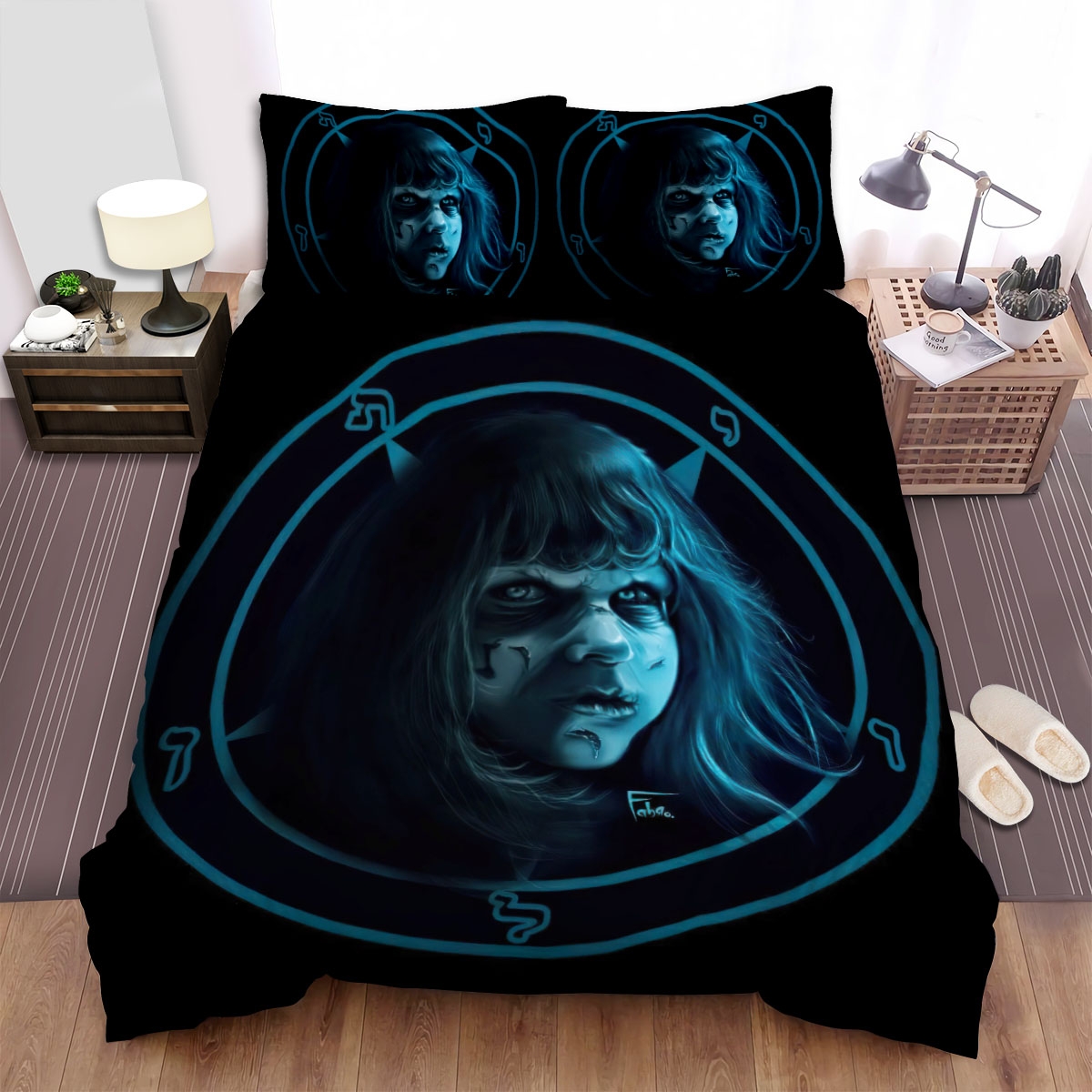 The Exorcist (1973) Monster Bed Sheets Spread Duvet Cover Bedding Set - Unique Anime Apparel for Fans