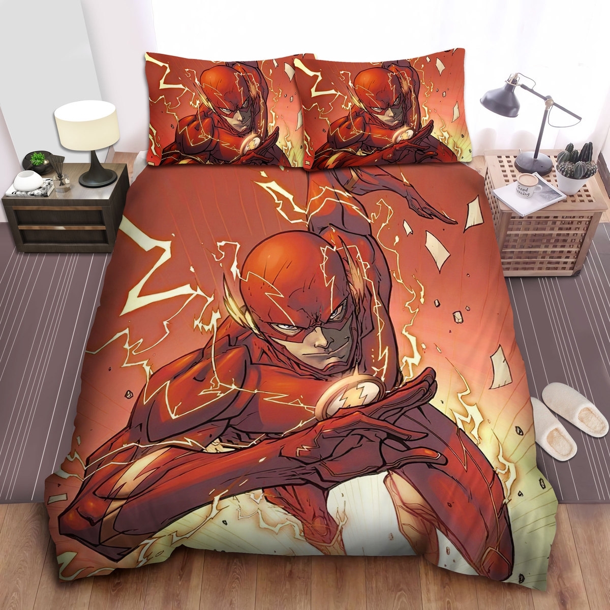 The Flash Speed Force Comic Art Bed Sheets Spread Duvet Cover Bedding Set - Unique Anime Apparel for Fans