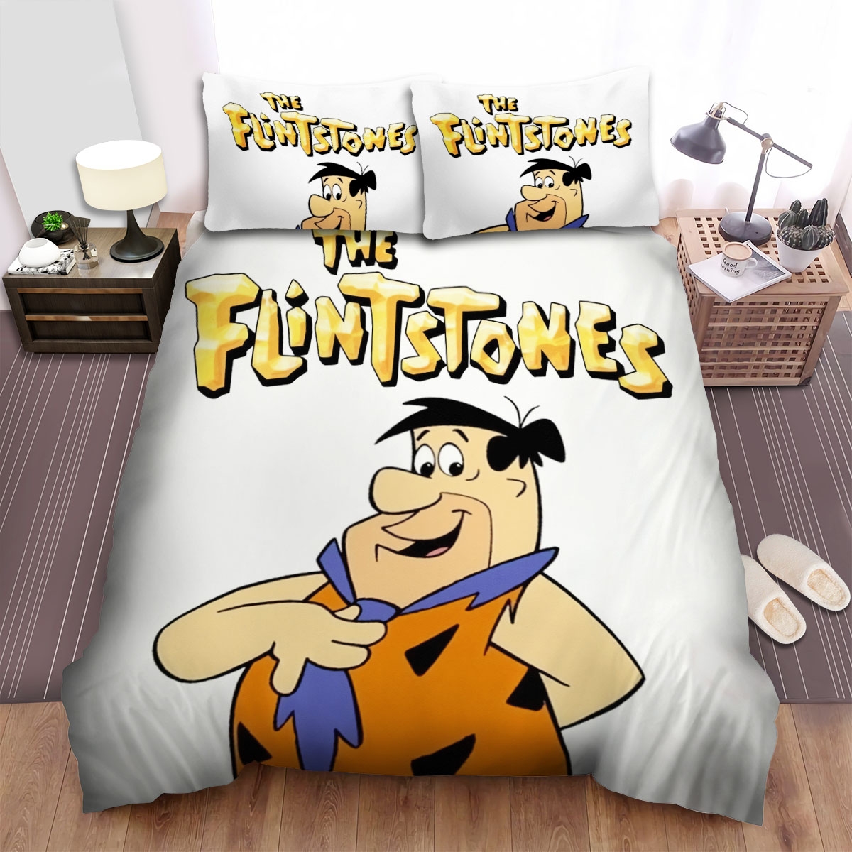 The Flintstones Fred Bed Sheets Spread Duvet Cover Bedding Set - Unique Anime Apparel for Fans