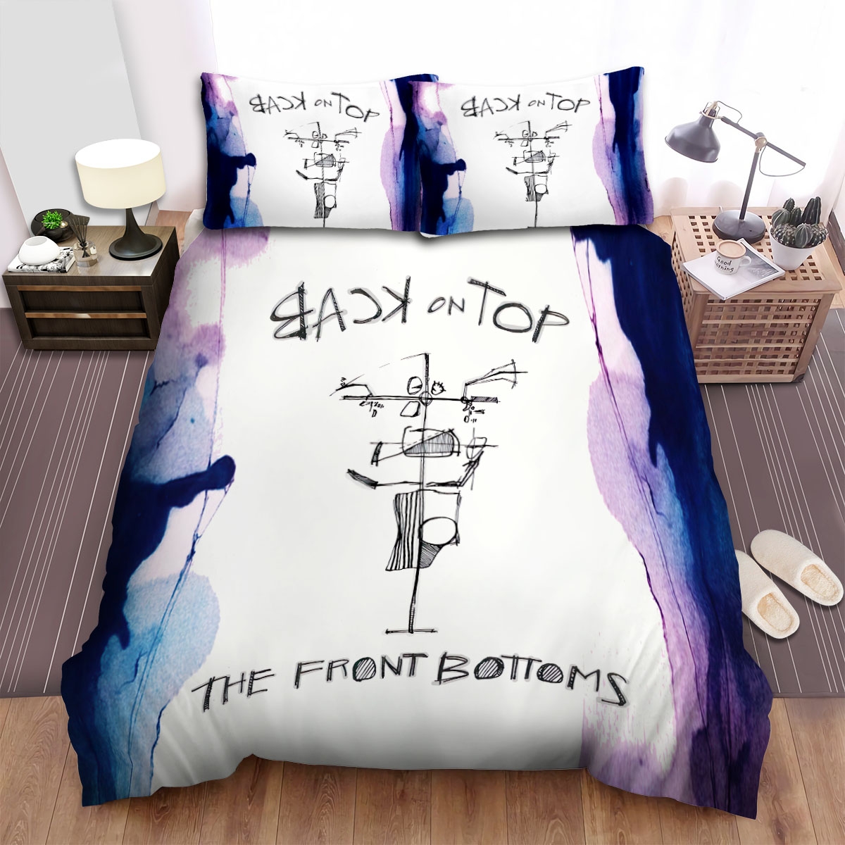 The Front Bottoms Band Back On Top Bed Sheets Spread Duvet Cover Bedding Set - Unique Anime Apparel for Fans