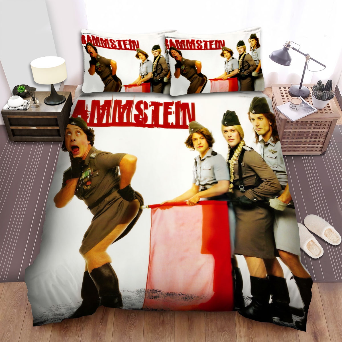 The German Touch Rammstein Bed Sheets Spread Duvet Cover Bedding Set - Unique Anime Apparel for Fans