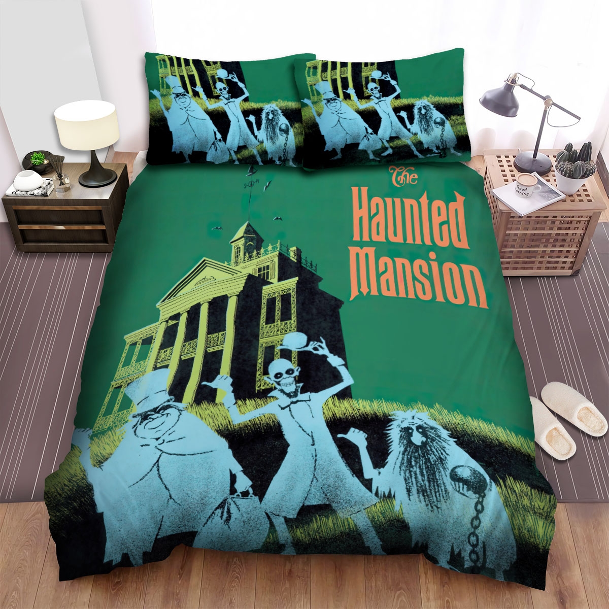 The Ghosts Of The Haunted Mansion Bed Sheets Spread Duvet Cover Bedding Set - Unique Anime Apparel for Fans