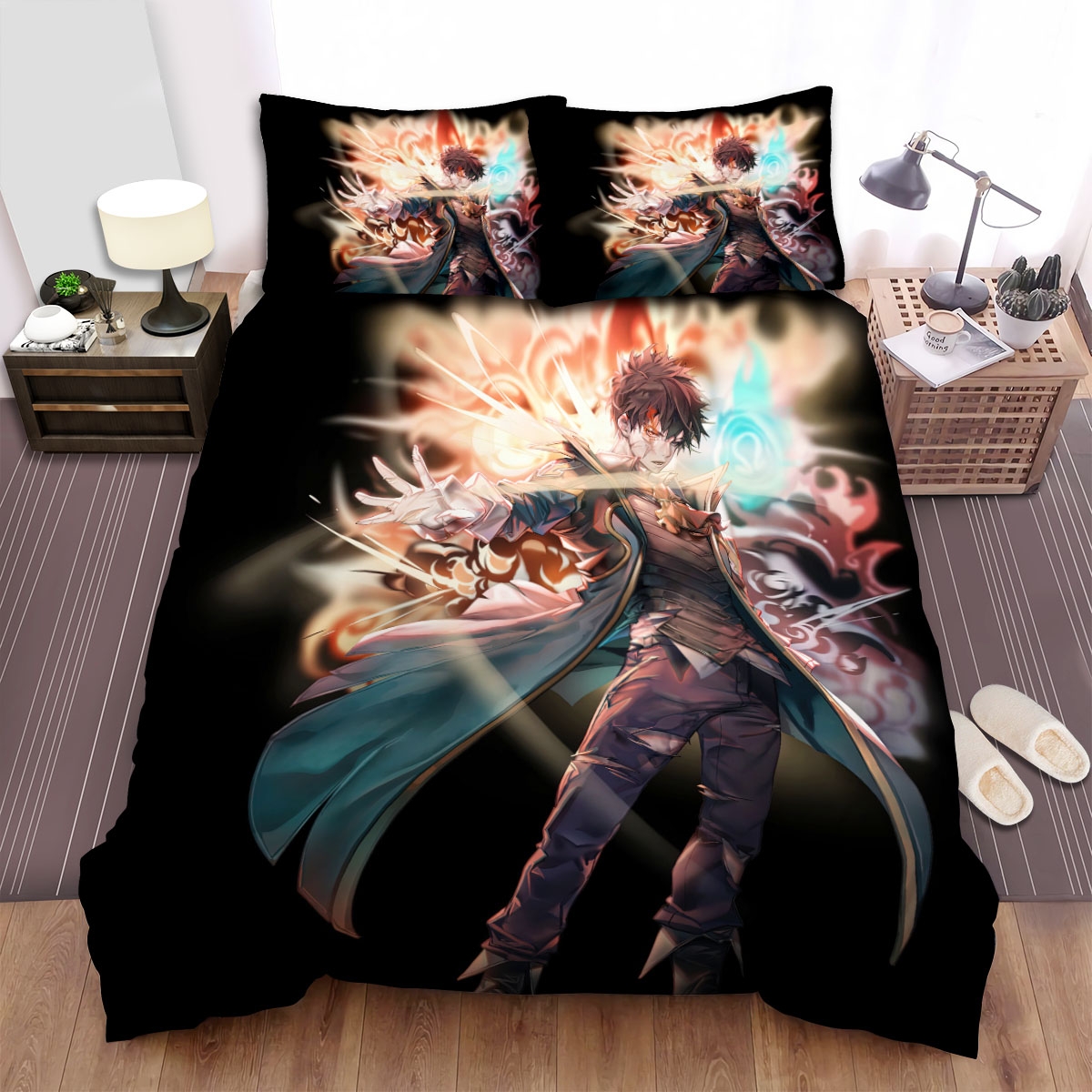 The God Of High School Jade Emperor Han Daewi Digital Art Bed Sheets Spread Duvet Cover Bedding Set - Unique Anime Apparel for Fans