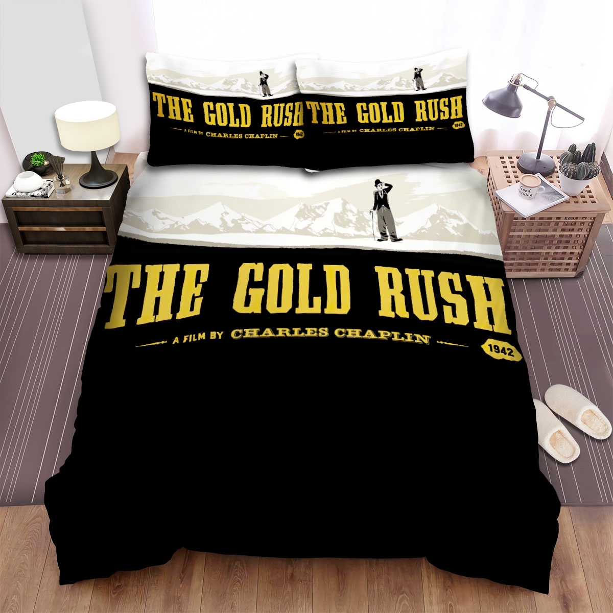 The Gold Rush Movie Poster Bed Sheets Spread Duvet Cover Bedding Set Ver 7 - Unique Anime Apparel for Fans