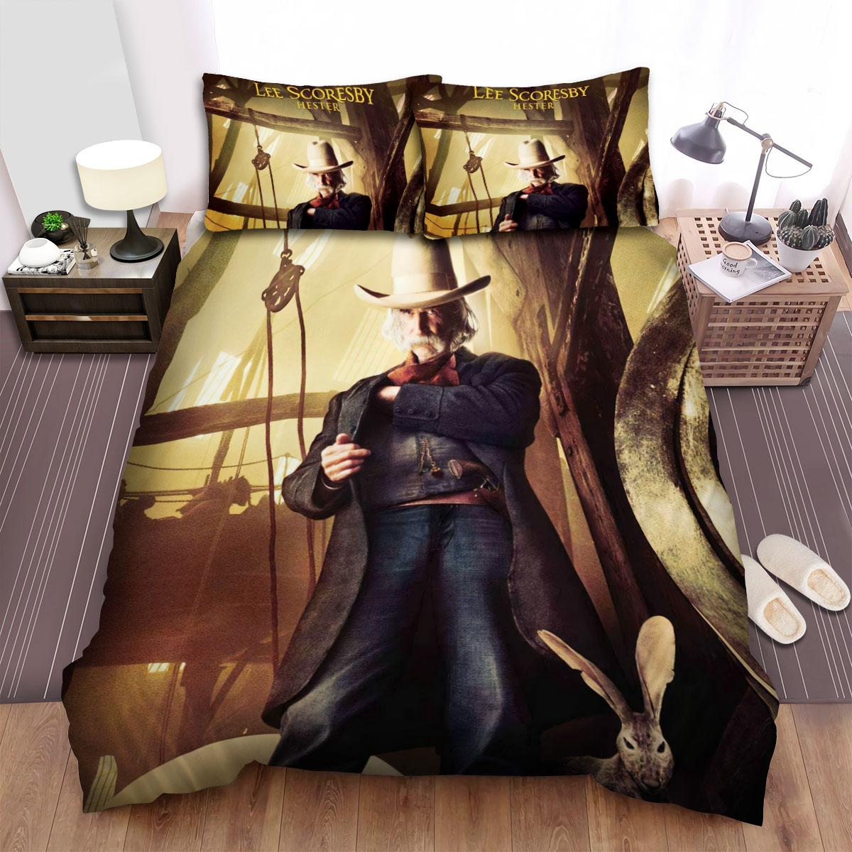 The Golden Compass (2007) Lee Scoresby Hester Movie Poster Bed Sheets Spread Duvet Cover Bedding Set - Unique Anime Apparel for Fans