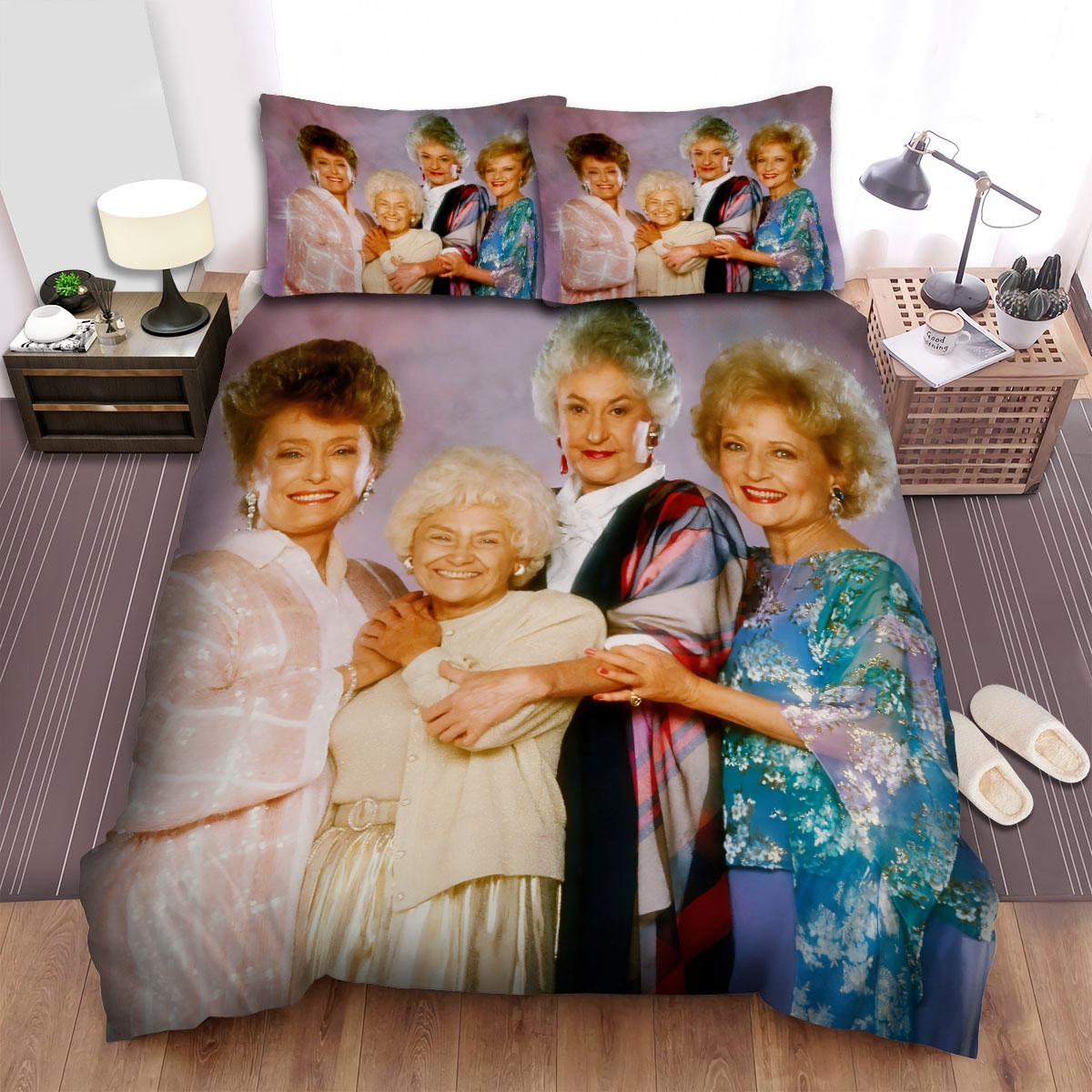 The Golden Girls (1985) Best Moment Bed Sheets Spread Comforter Duvet Cover Bedding Set - Unique Anime Apparel for Fans