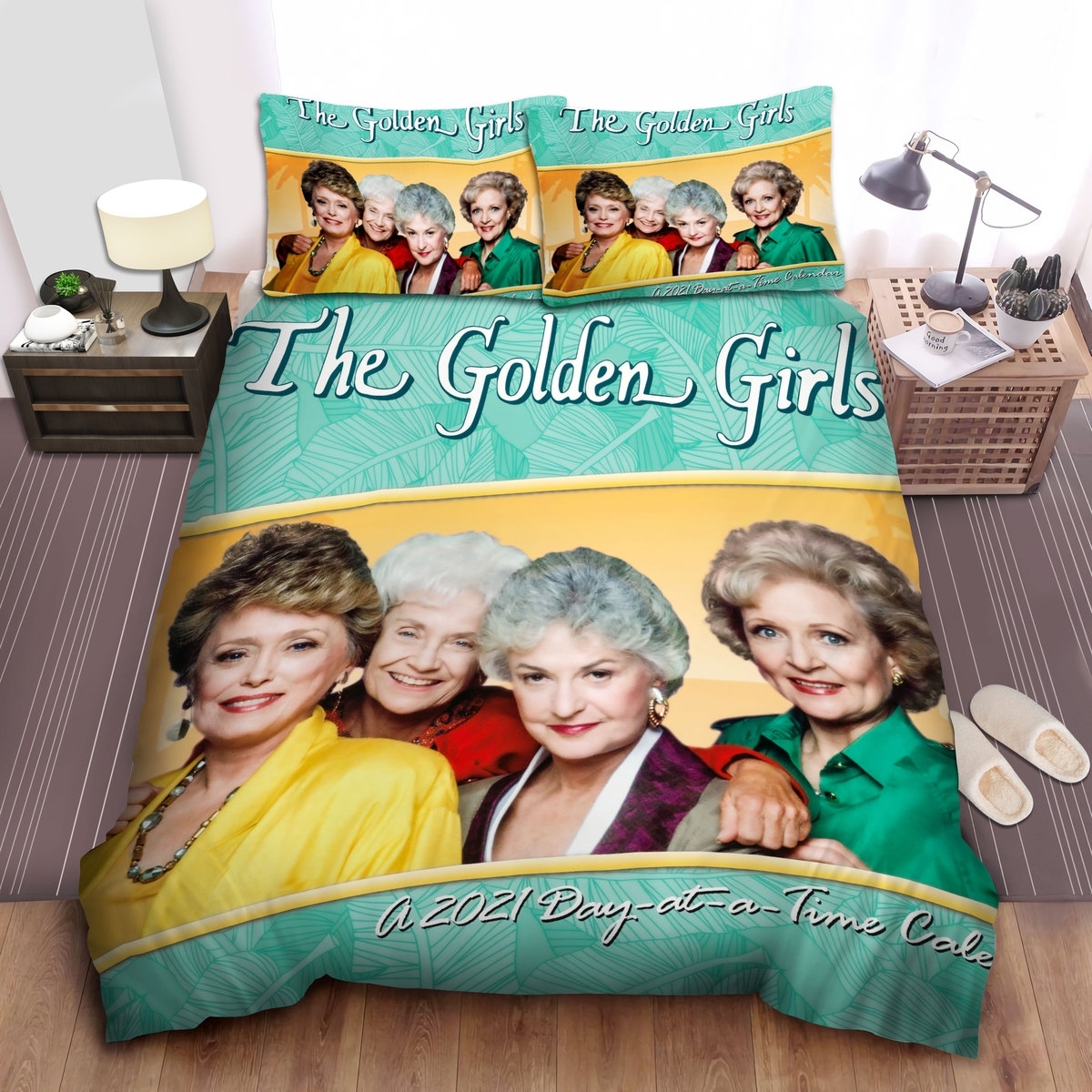The Golden Girls Main Characters Photograph Bed Sheets Spread Duvet Cover Bedding Set - Unique Anime Apparel for Fans