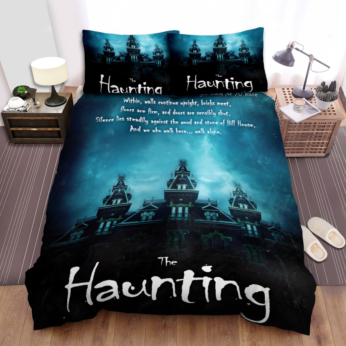 The Haunting Quotes Of The Film Movie Poster Bed Sheets Spread Duvet Cover Bedding Set - Unique Anime Apparel for Fans