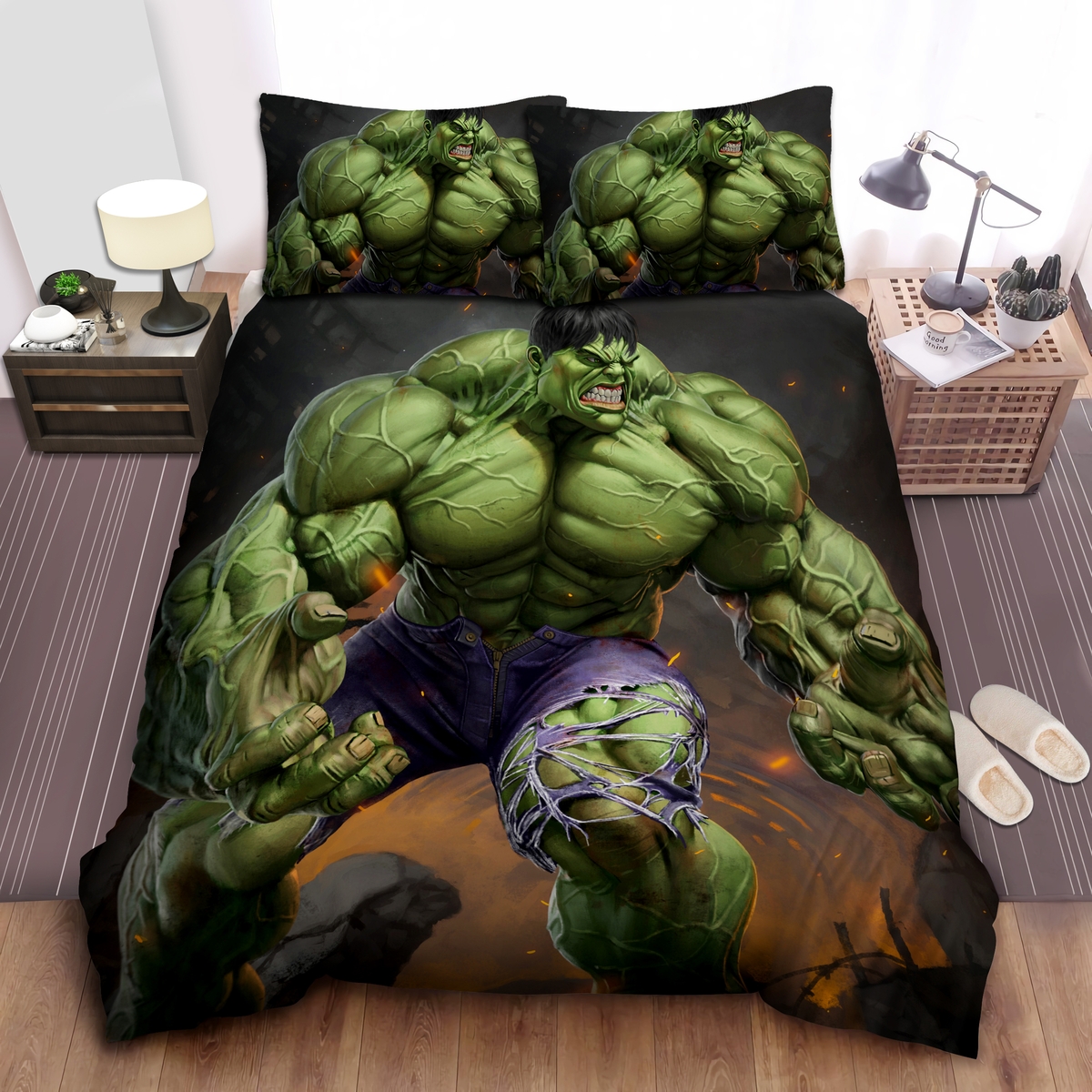 The Hulk Bed Sheets Spread Duvet Cover Bedding Set - Unique Anime Apparel for Fans