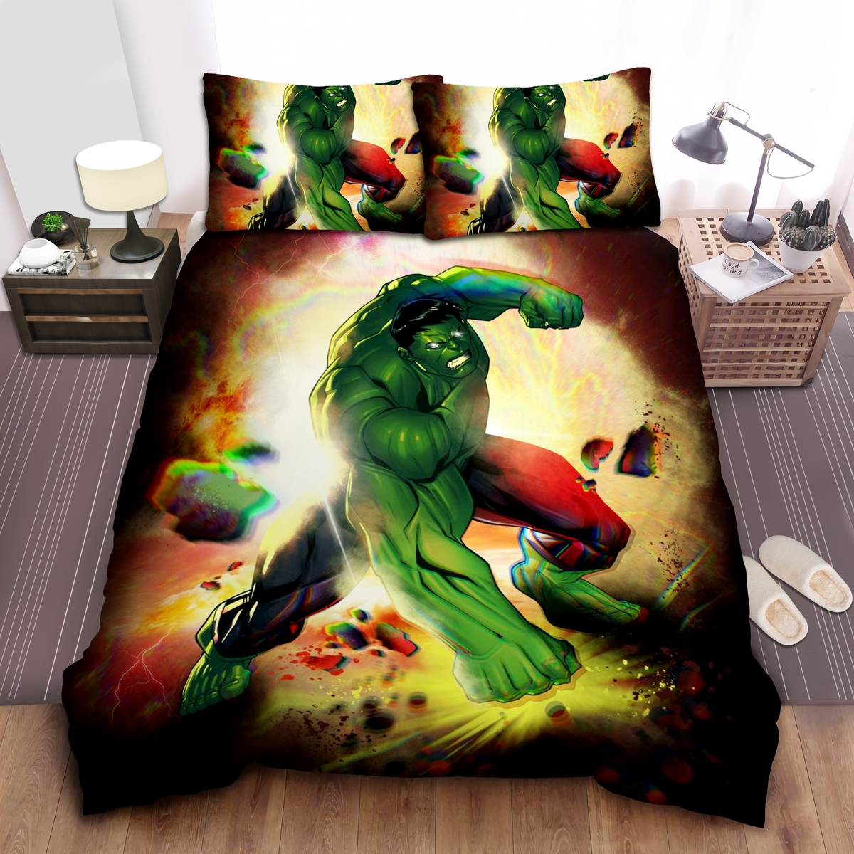 The Incredible Hulk Bed Sheets Spread Duvet Cover Bedding Set - Unique Anime Apparel for Fans