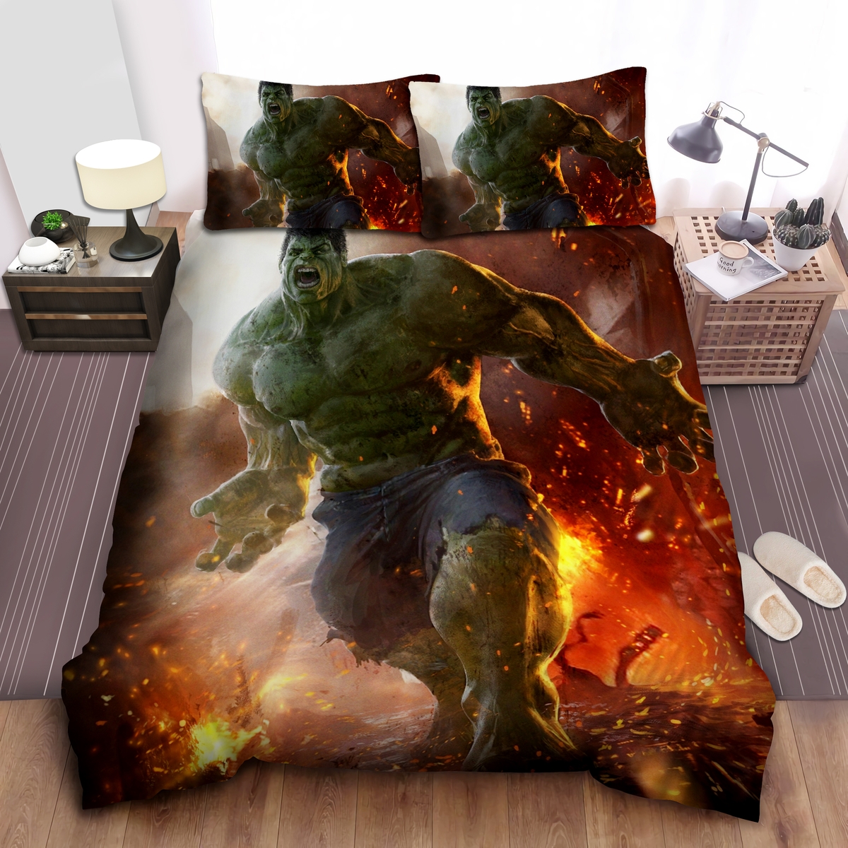 The Indestructible Hulk Bed Sheets Spread Duvet Cover Bedding Set - Unique Anime Apparel for Fans