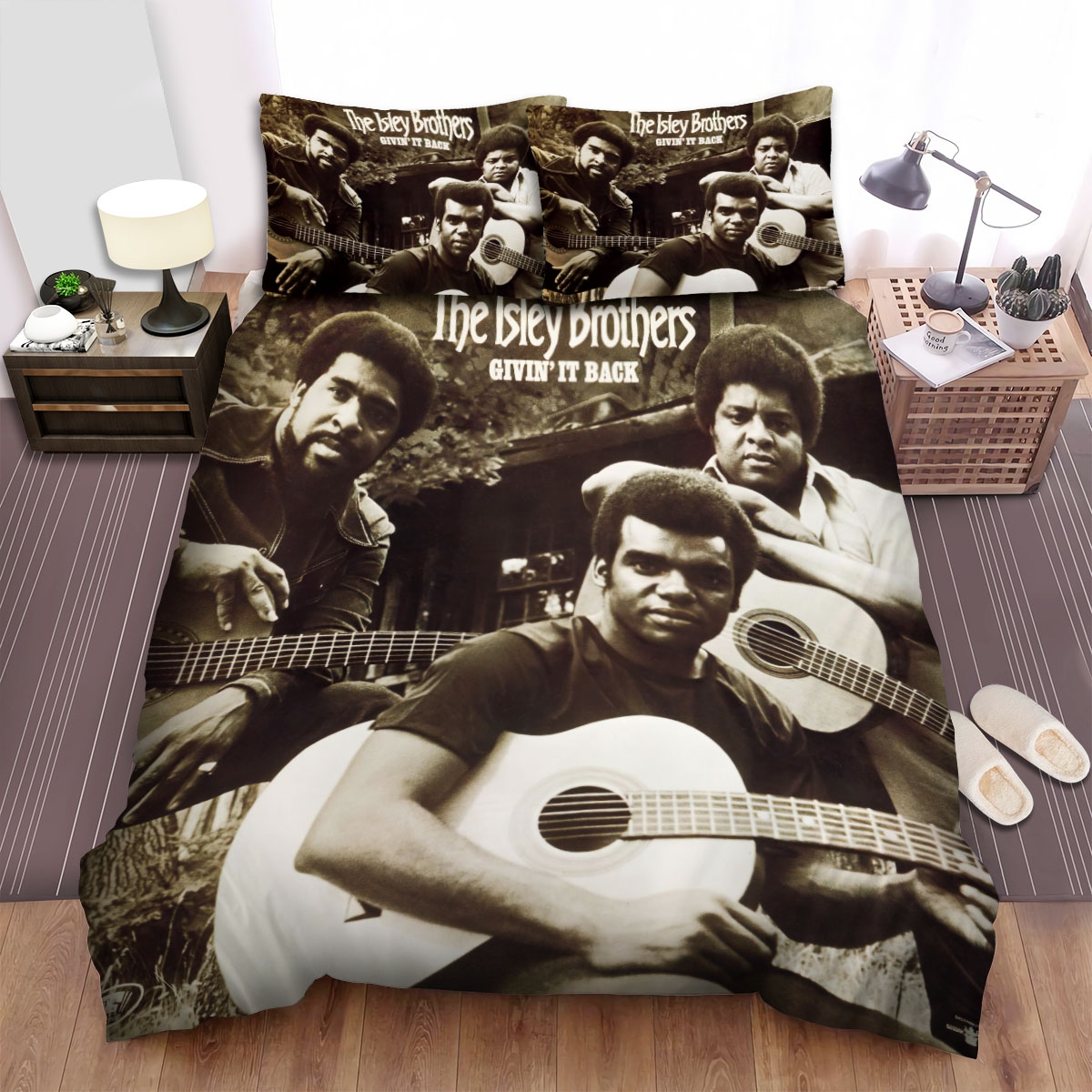 The Isley Brothers Band Album Givin' It Back Bed Sheets Spread Duvet Cover Bedding Set - Unique Anime Apparel for Fans