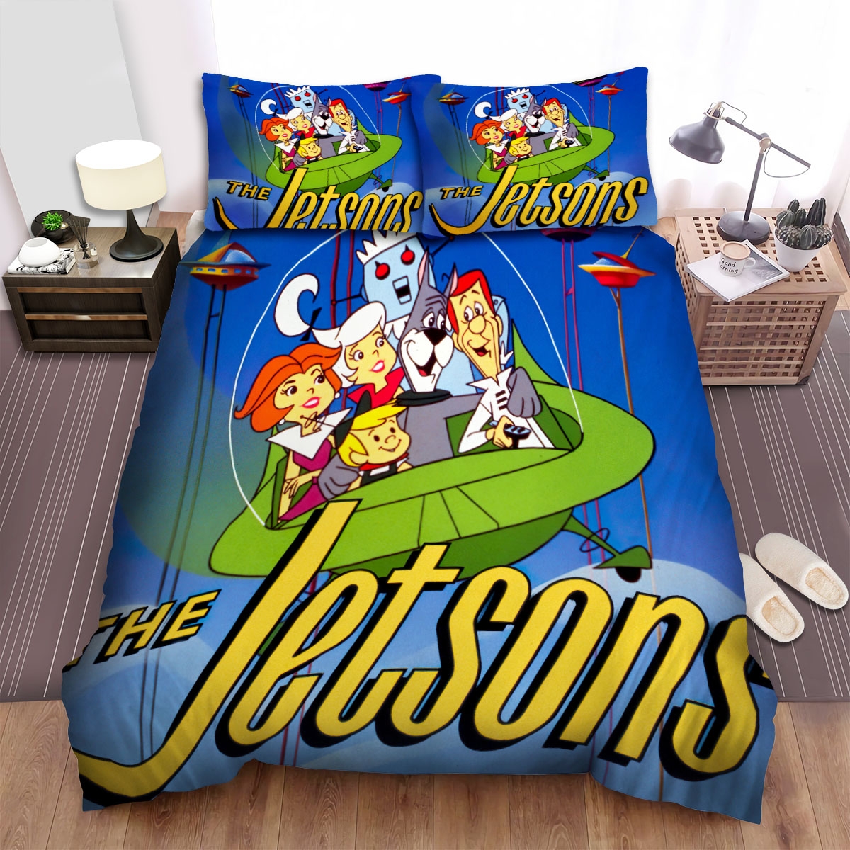 The Jetsons Original Serie Poster Bed Sheets Spread Duvet Cover Bedding Set - Unique Anime Apparel for Fans