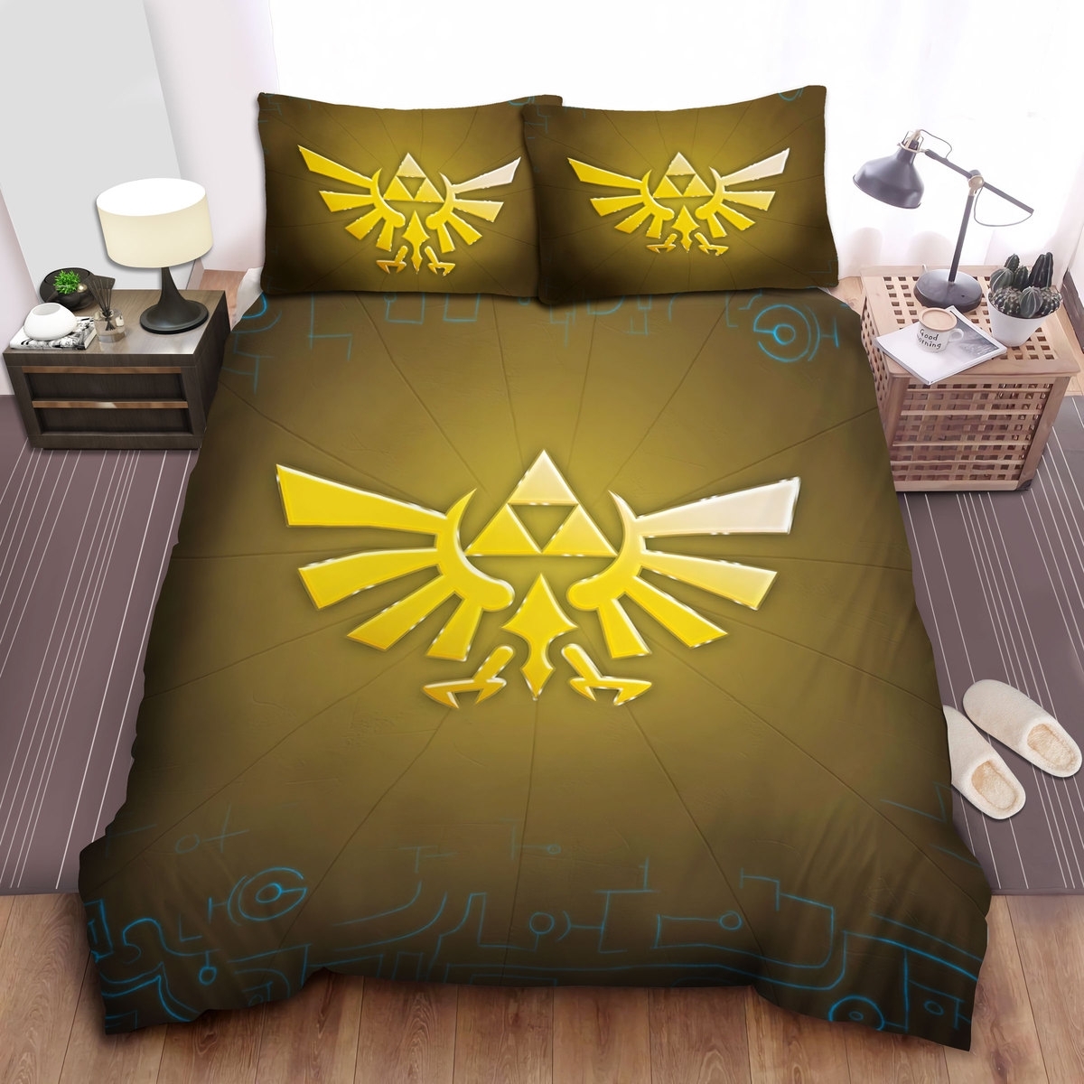 The Legend Of Zelda The Royal Crest Bed Sheets Spread Duvet Cover Bedding Set - Unique Anime Apparel for Fans