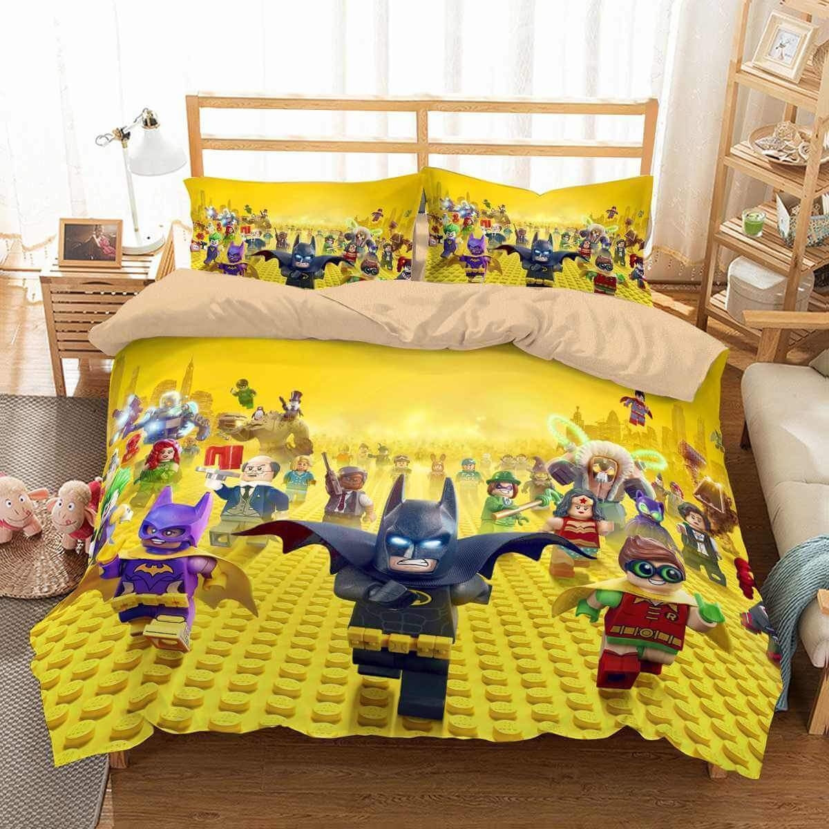 The Lego Batman Movie Duvet Cover Bedding Set - Unique Anime Apparel for Fans