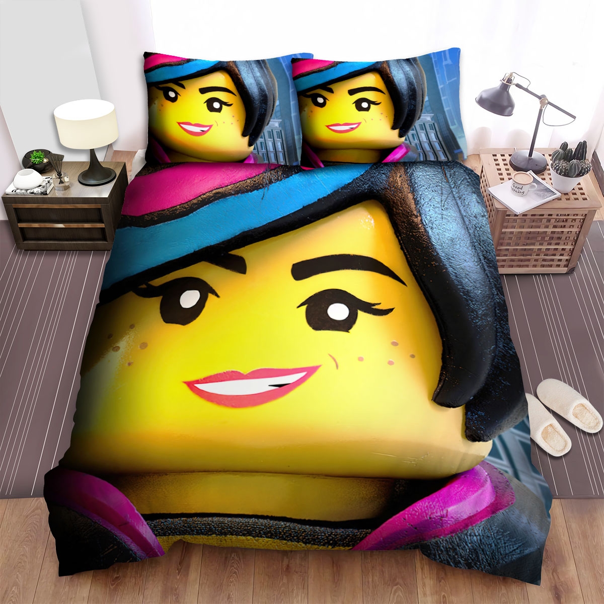 The Lego Movie (2014) Lady Lego Movie Poster Bed Sheets Spread Comforter Duvet Cover Bedding Set - Unique Anime Apparel for Fans
