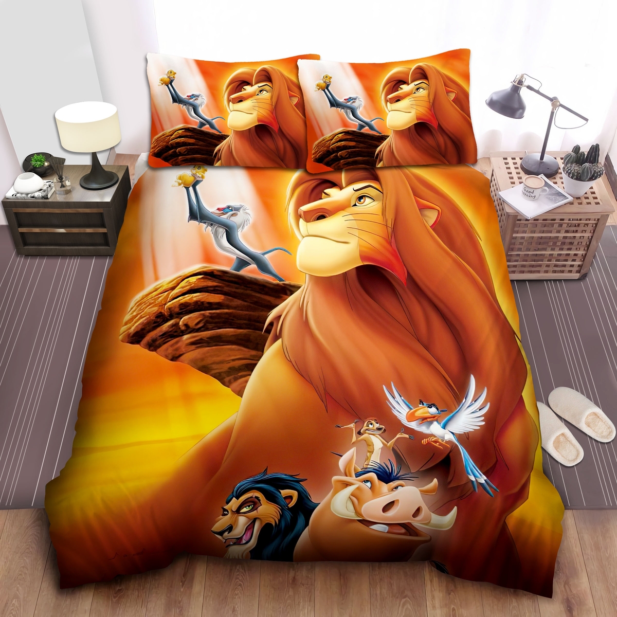 The Lion King Simba Epic Scene Bed Sheets Spread Duvet Cover Bedding Set - Unique Anime Apparel for Fans