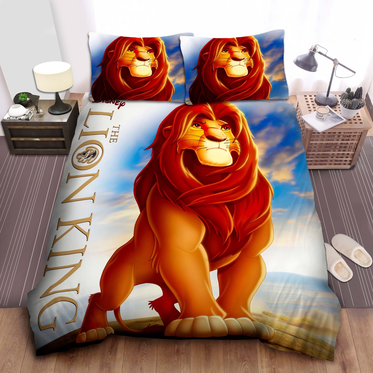 The Lion King Strong And Powerful Adult Simba Bed Sheets Spread Duvet Cover Bedding Set - Unique Anime Apparel for Fans