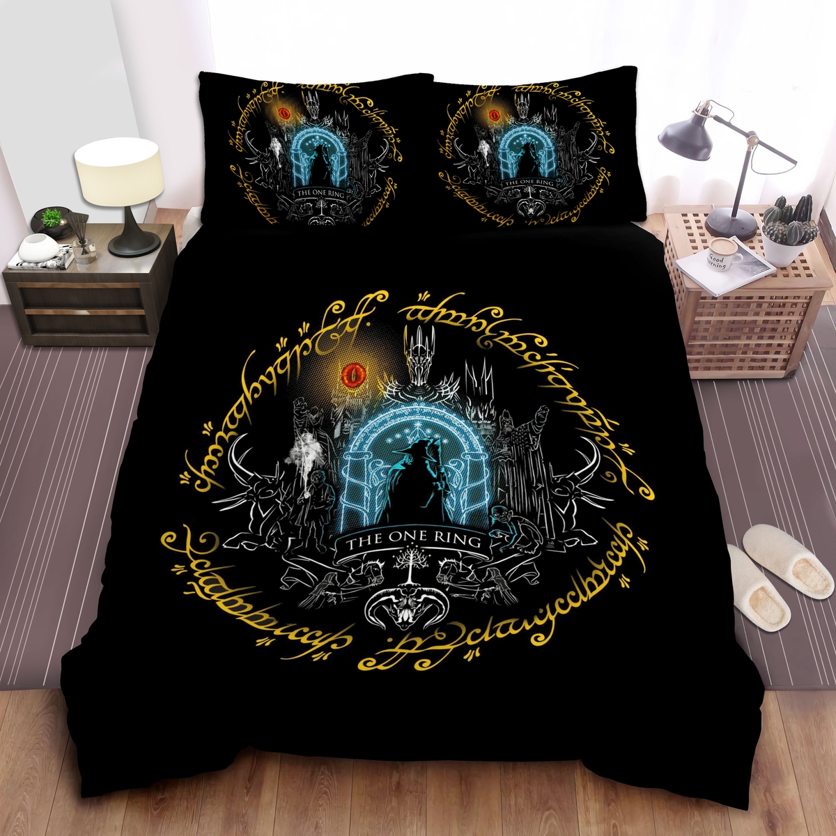 The Lord Of The Ring Artwork Of The Movie Bed Sheets Spread Duvet Cover Bedding Set - Unique Anime Apparel for Fans
