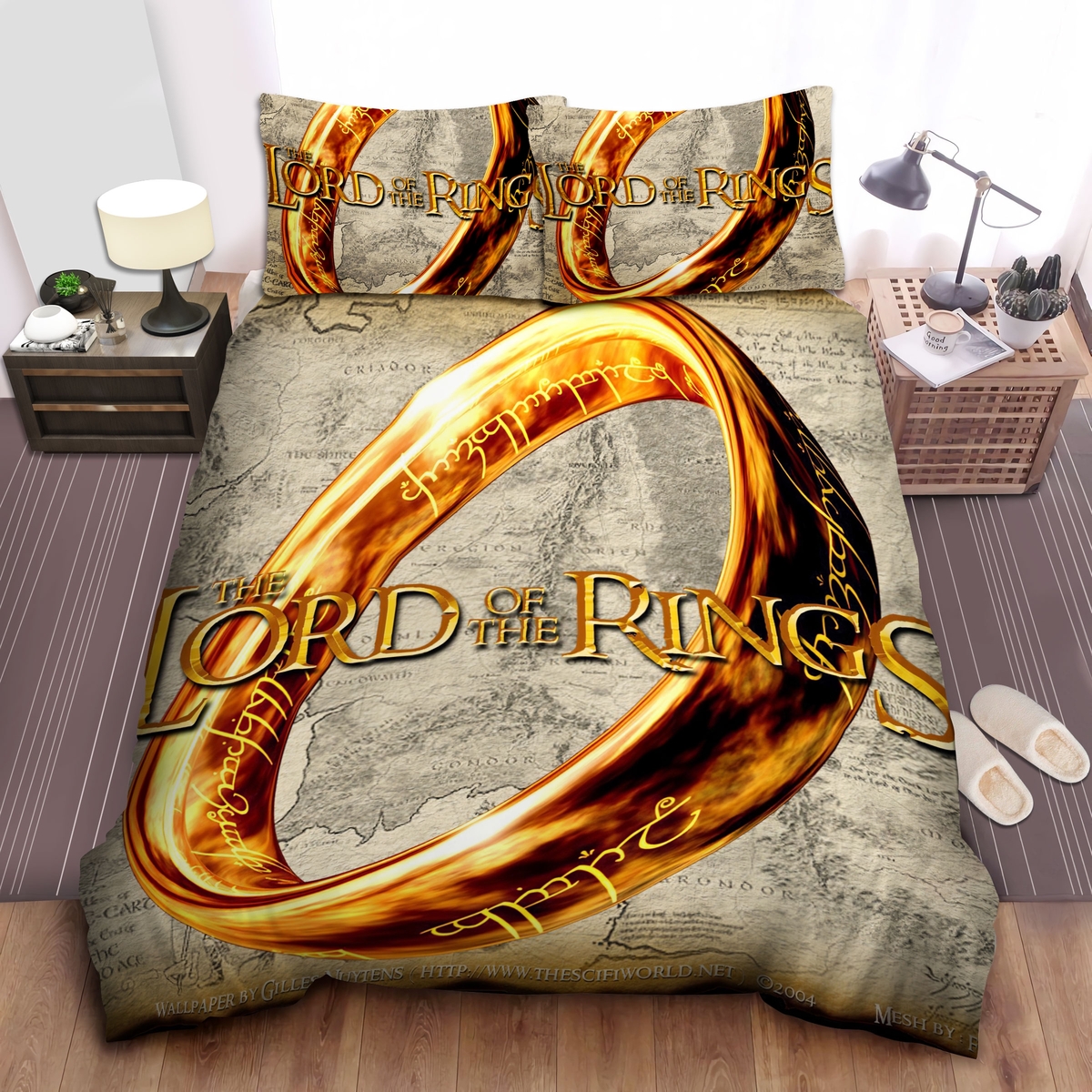 The Lord Of The Ring The One Ring Bed Sheets Spread Duvet Cover Bedding Set - Unique Anime Apparel for Fans
