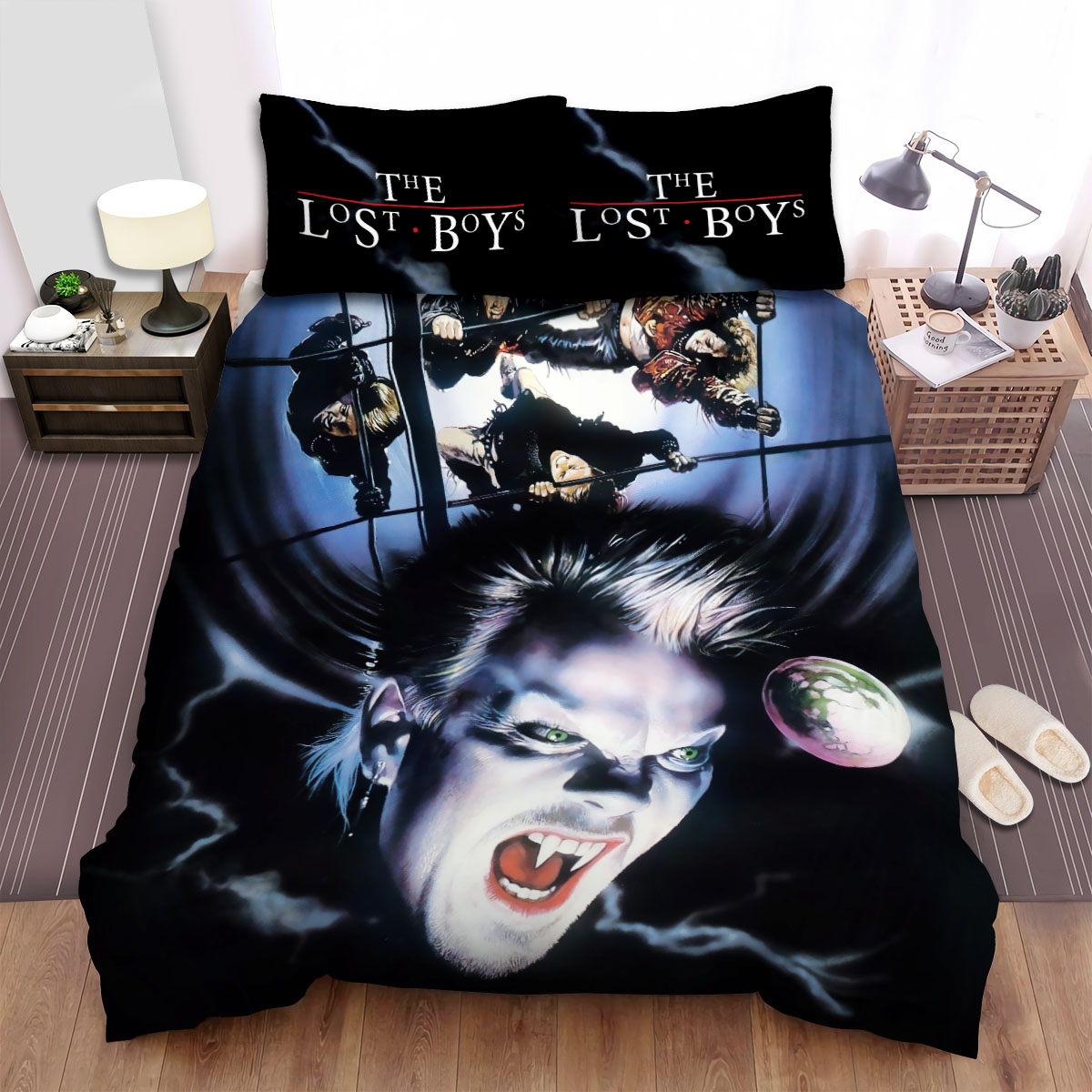 The Lost Boys Being Wild Is In Their Blood Movie Poster Bed Sheets Spread Duvet Cover Bedding Set - Unique Anime Apparel for Fans