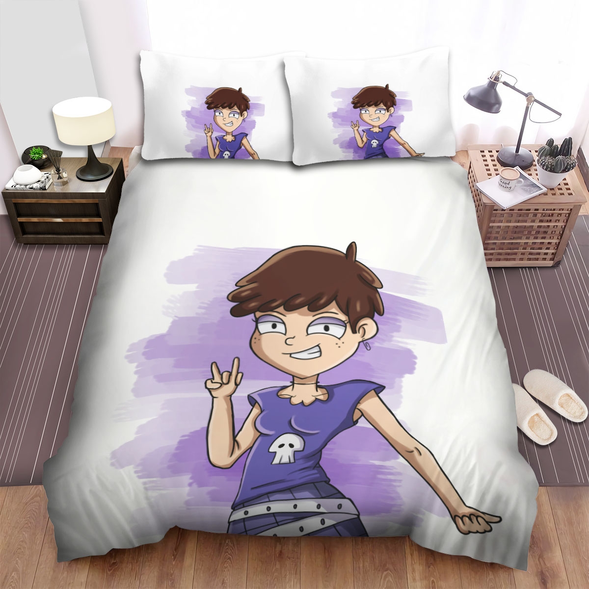 The Loud House Luna Loud Solo Image Bed Sheets Spread Duvet Cover Bedding Set - Unique Anime Apparel for Fans