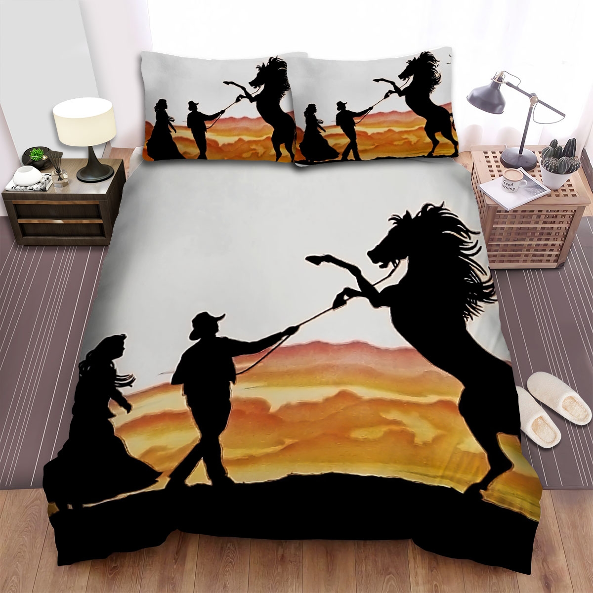 The Man From Snowy River (1982) Movie Poster Artwork Bed Sheets Spread Duvet Cover Bedding Set - Unique Anime Apparel for Fans