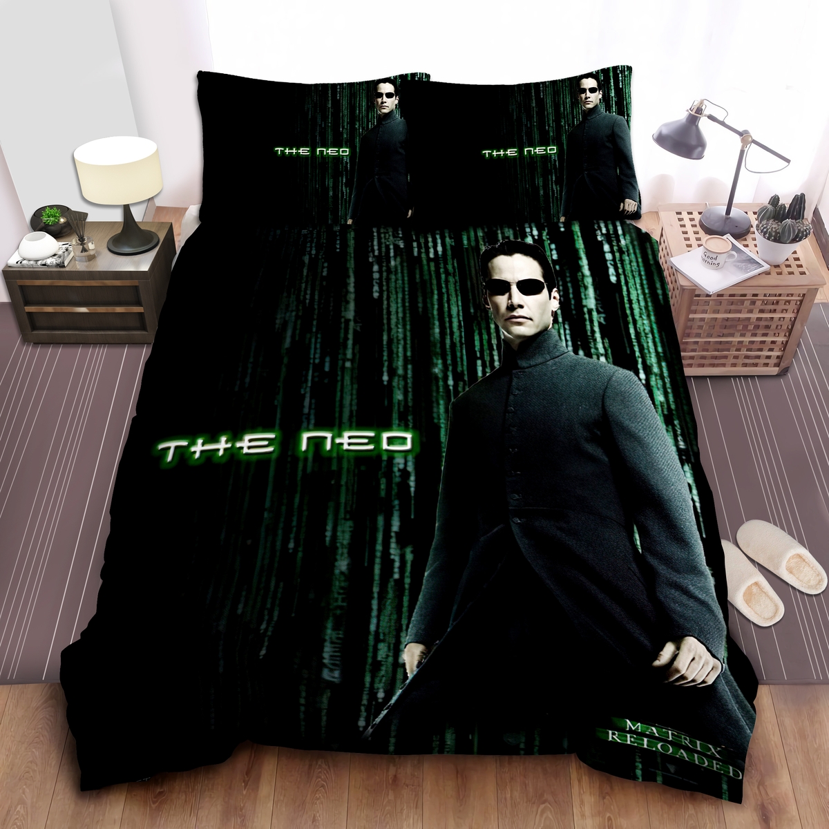 The Matrix The Neo Bed Sheets Spread Duvet Cover Bedding Set - Unique Anime Apparel for Fans
