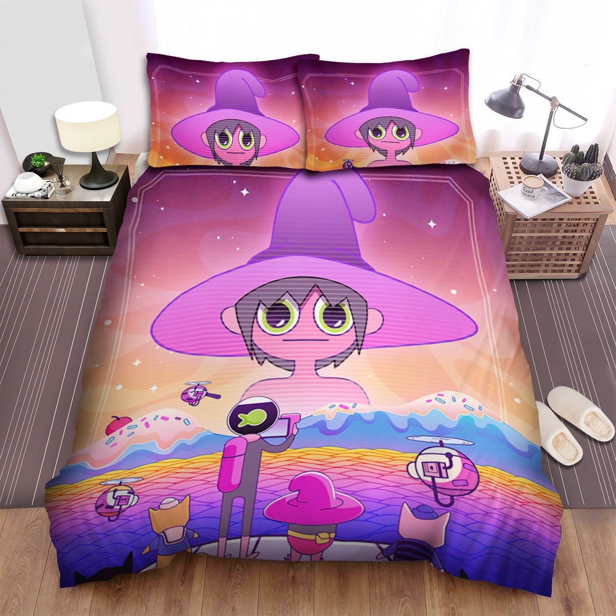 The Midnight Gospel Clancy Being Taken Photo Bed Sheets Spread Duvet Cover Bedding Set - Unique Anime Apparel for Fans
