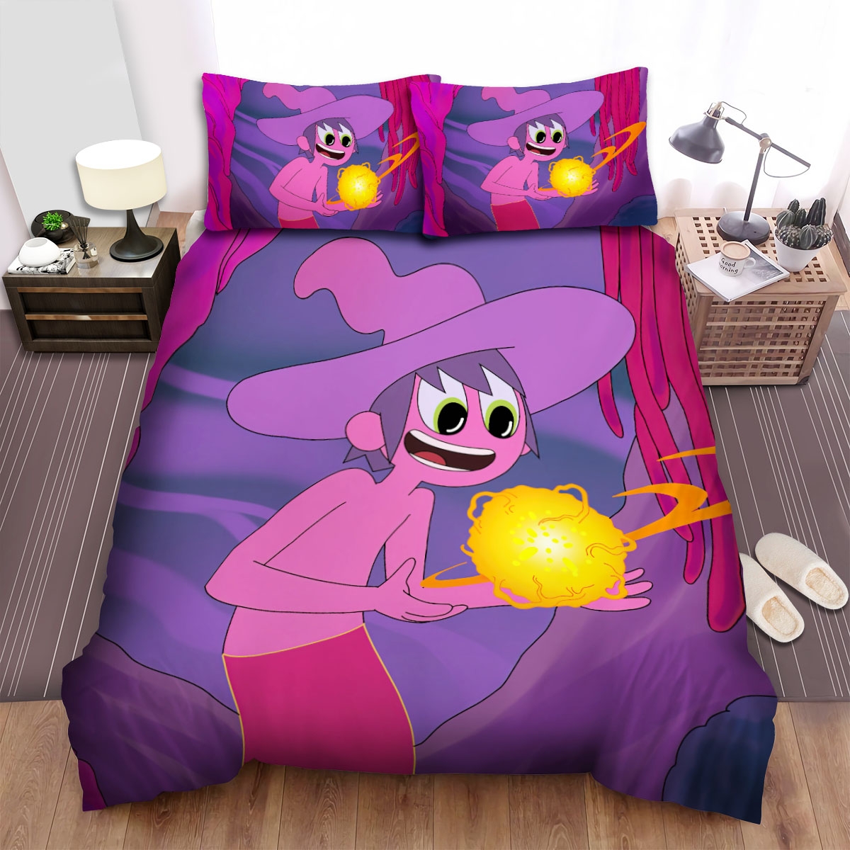 The Midnight Gospel Clancy With The Fire Ball Bed Sheets Spread Duvet Cover Bedding Set - Unique Anime Apparel for Fans
