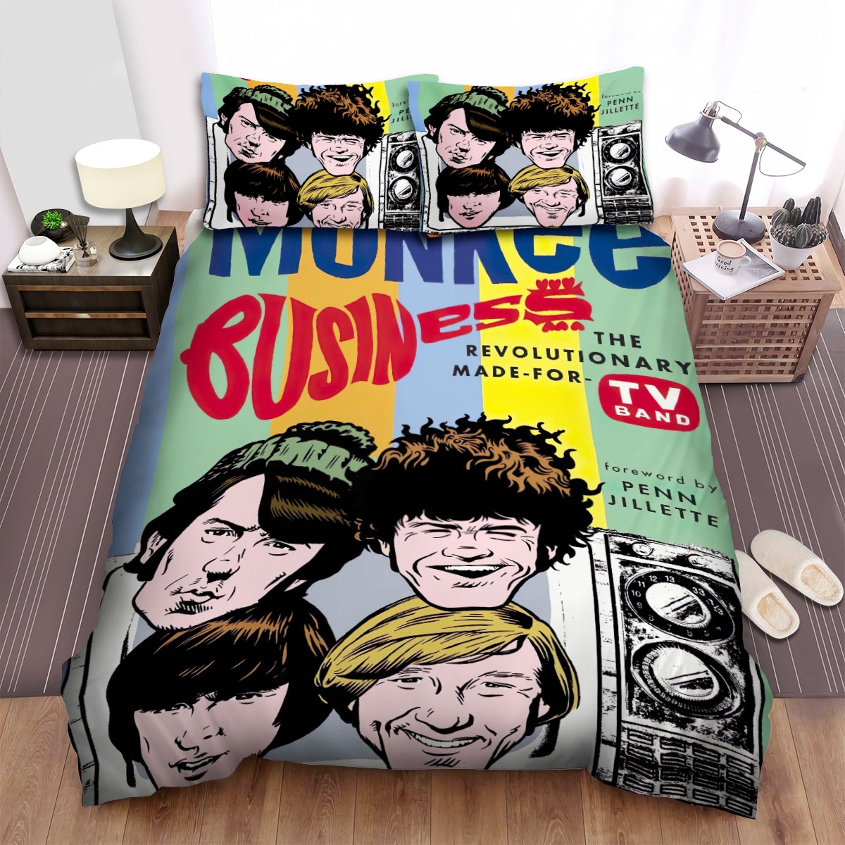 The Monkees Art Print Bed Sheets Spread Duvet Cover Bedding Set - Unique Anime Apparel for Fans