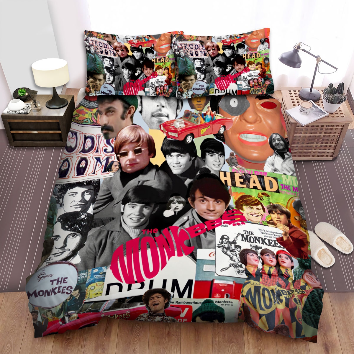 The Monkees Collections Photo Bed Sheets Spread Duvet Cover Bedding Set - Unique Anime Apparel for Fans