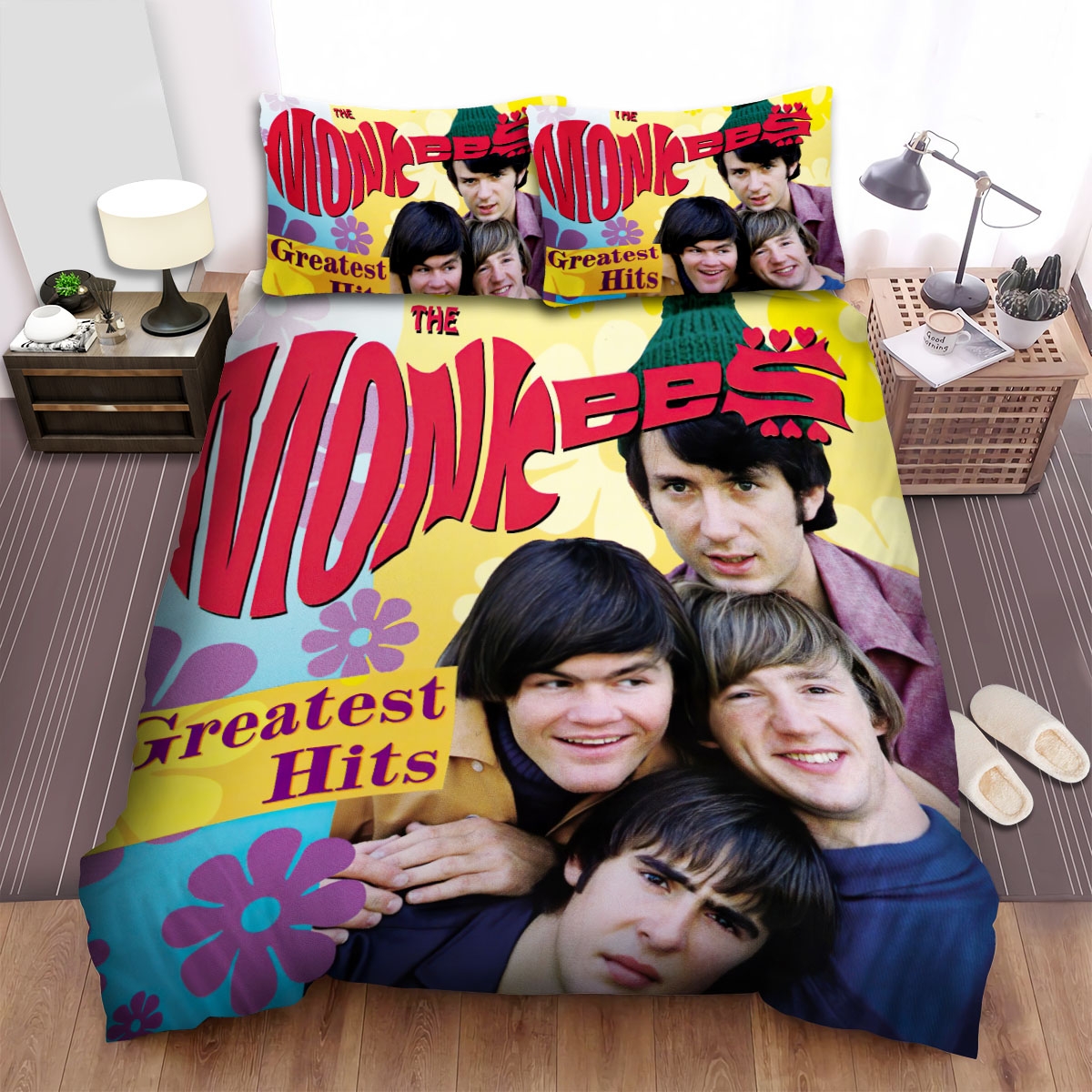 The Monkees The Greatest Hits Bed Sheets Spread Duvet Cover Bedding Set - Unique Anime Apparel for Fans