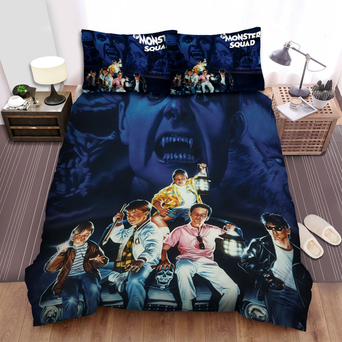 The Monster Squad Monster With Kids Besides The Car Movie Poster Bed Sheets Spread Duvet Cover Bedding Set - Unique Anime Apparel for Fans
