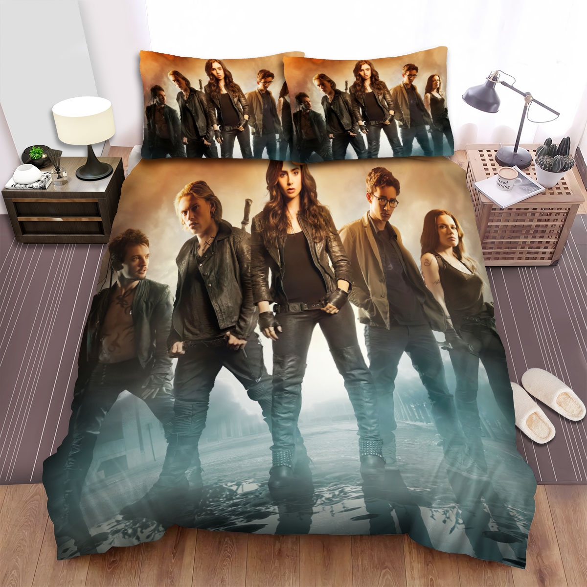 The Mortal Instruments City Of Bones Movie Poster V Photo Bed Sheets Spread Duvet Cover Bedding Set - Unique Anime Apparel for Fans