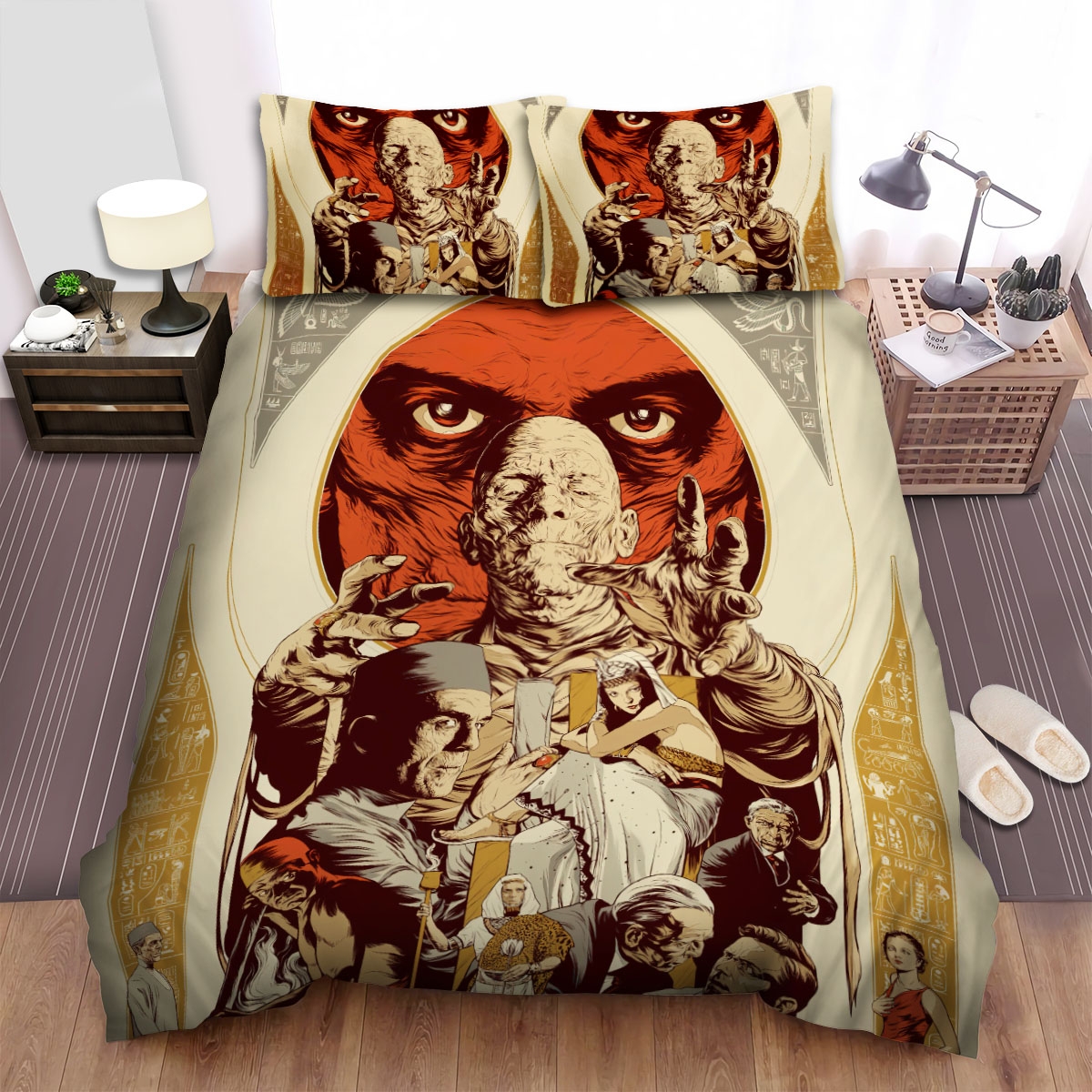 The Mummy (1932) Poster 4 Bed Sheets Spread Duvet Cover Bedding Set - Unique Anime Apparel for Fans