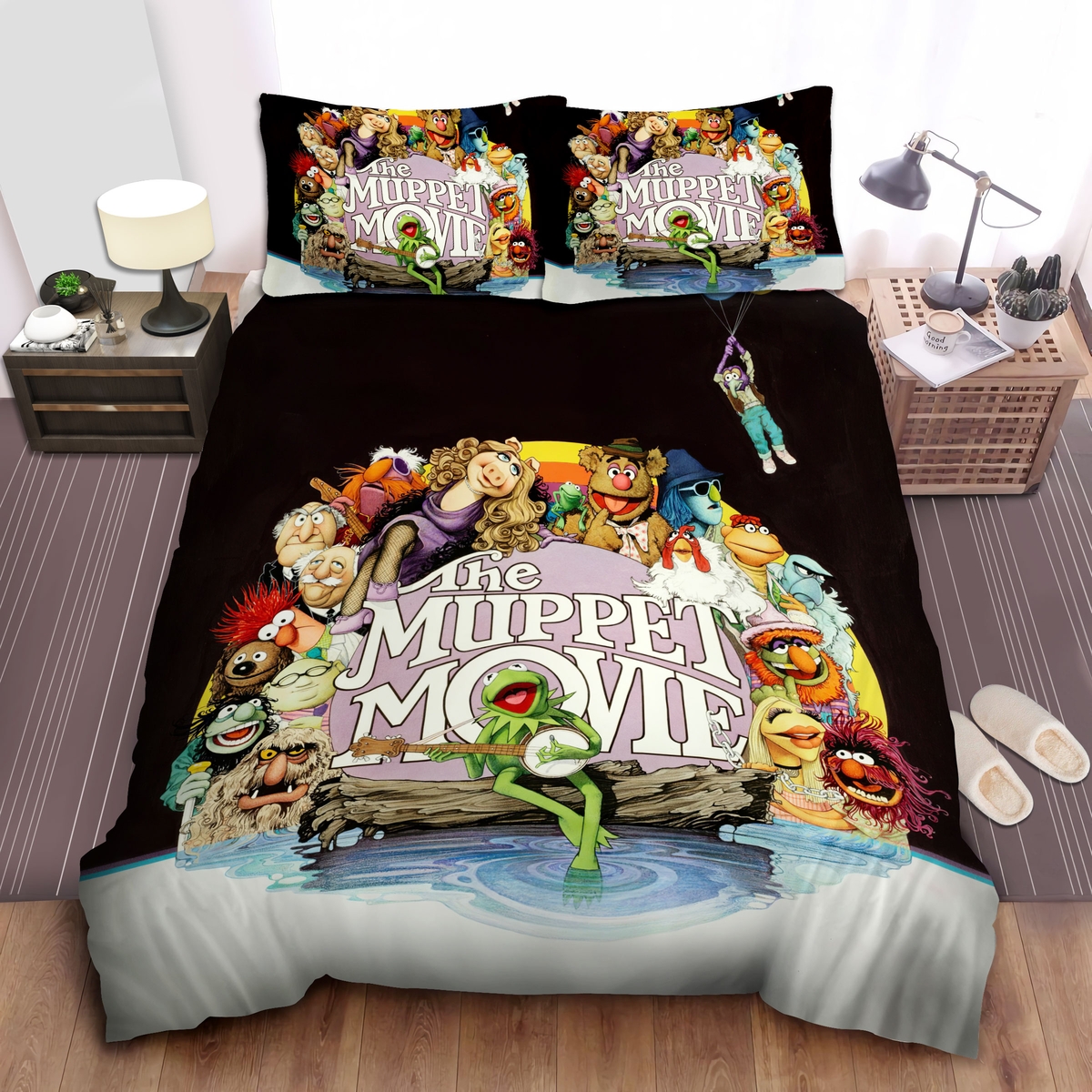 The Muppet Movie Original Unused Artwork Bed Sheets Spread Duvet Cover Bedding Set - Unique Anime Apparel for Fans