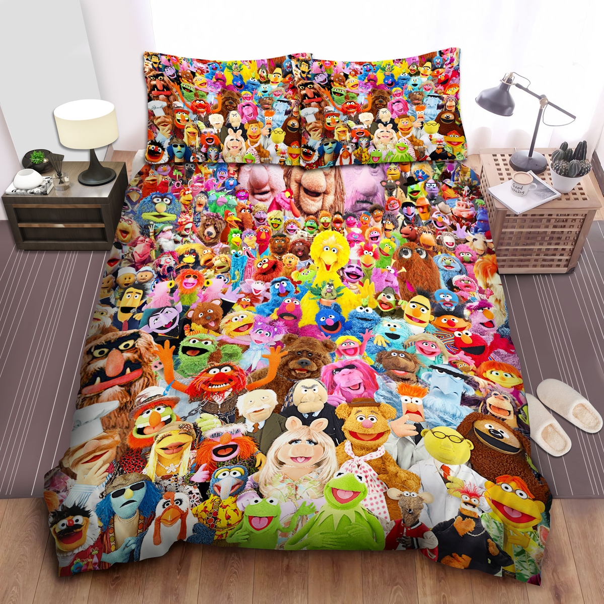 The Muppets All In One Bed Sheets Spread Duvet Cover Bedding Set - Unique Anime Apparel for Fans
