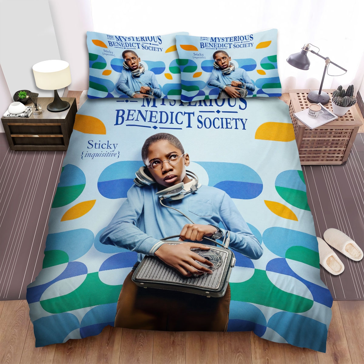 The Mysterious Benedict Society (2021) George 'sticky' Washington Movie Poster Bed Sheets Spread Duvet Cover Bedding Set - Unique Anime Apparel for Fans