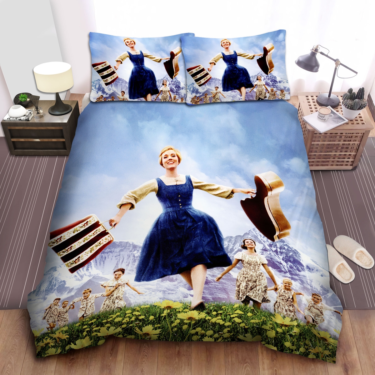 The Sound Of Music Story Book Art Cover Bed Sheets Spread Duvet Cover Bedding Set - Unique Anime Apparel for Fans