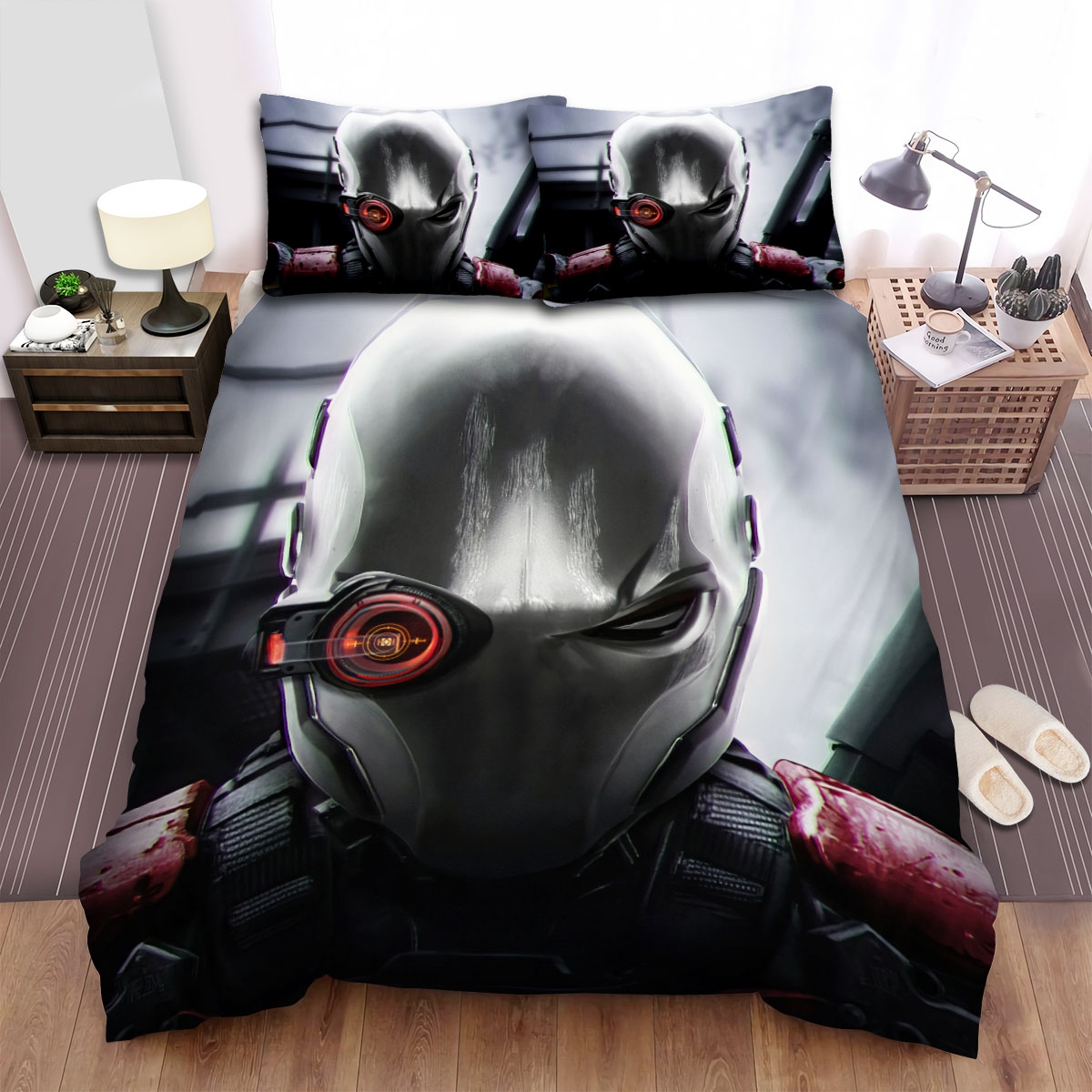 The Suicide Squad Deadshot's Mask Bed Sheets Spread Duvet Cover Bedding Set - Unique Anime Apparel for Fans