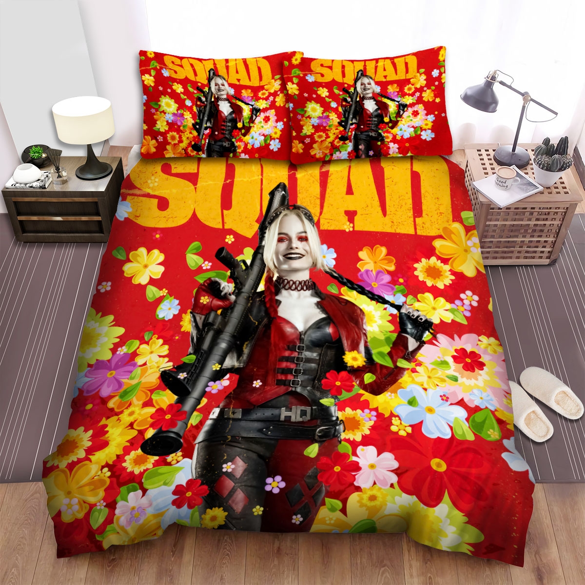 The Suicide Squad Harley Quinn Solo Poster Bed Sheets Spread Duvet Cover Bedding Set - Unique Anime Apparel for Fans