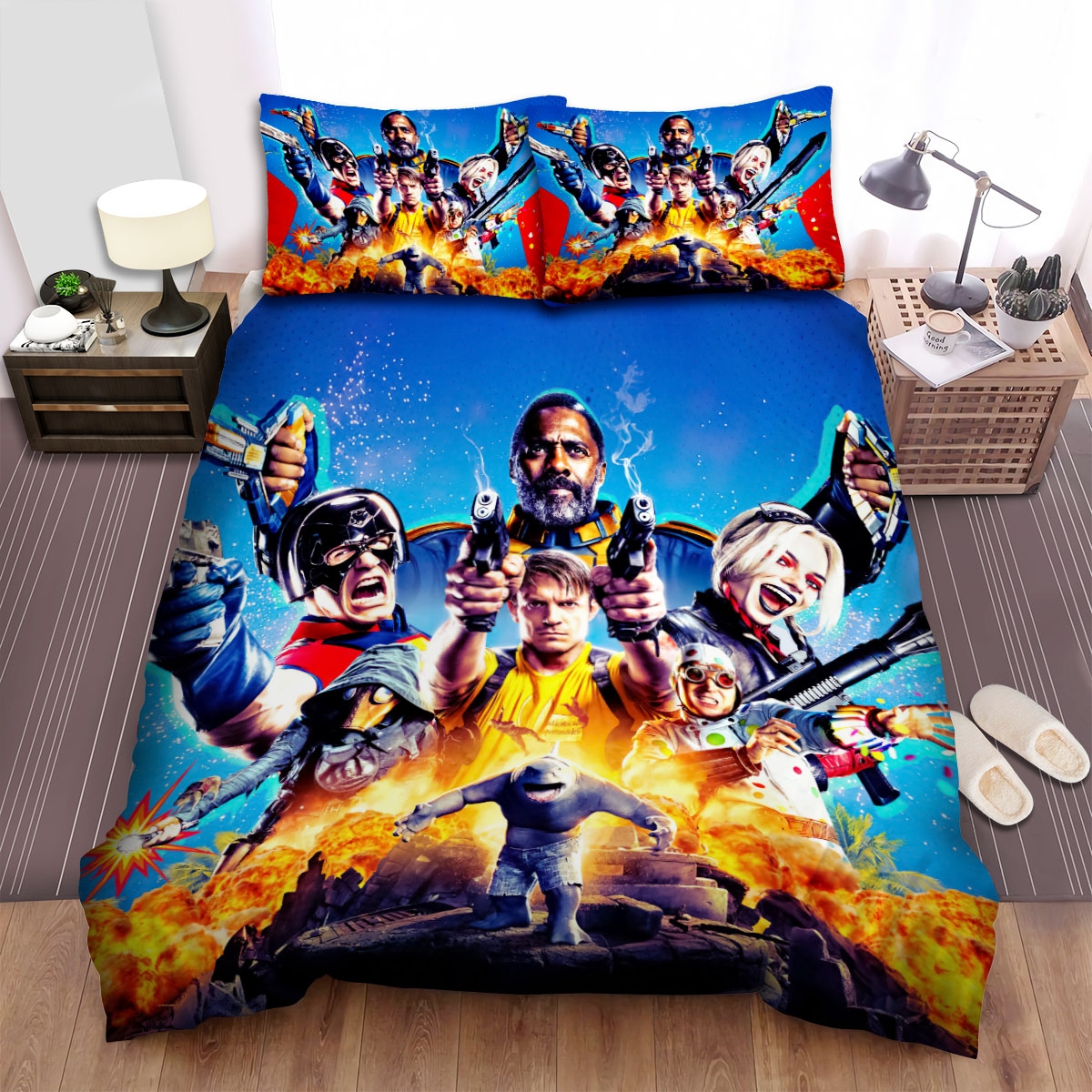 The Suicide Squad Original Movie Poster Bed Sheets Spread Duvet Cover Bedding Set - Unique Anime Apparel for Fans